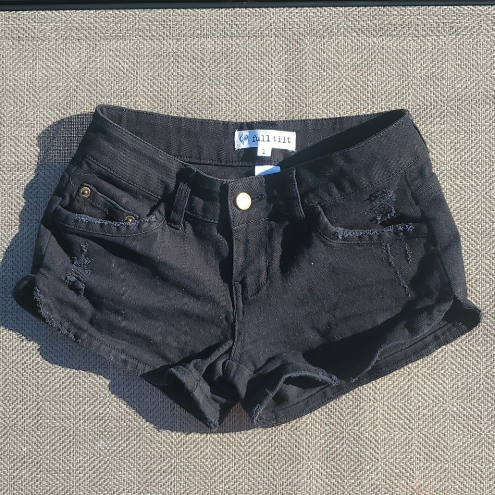 Black Jean Shorts